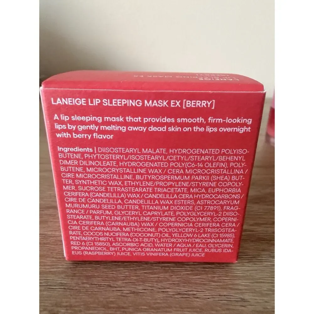 LANEIGE Lip Sleeping Mask EX Berry 20g Full Size NIB With Applicator Exp 2028
